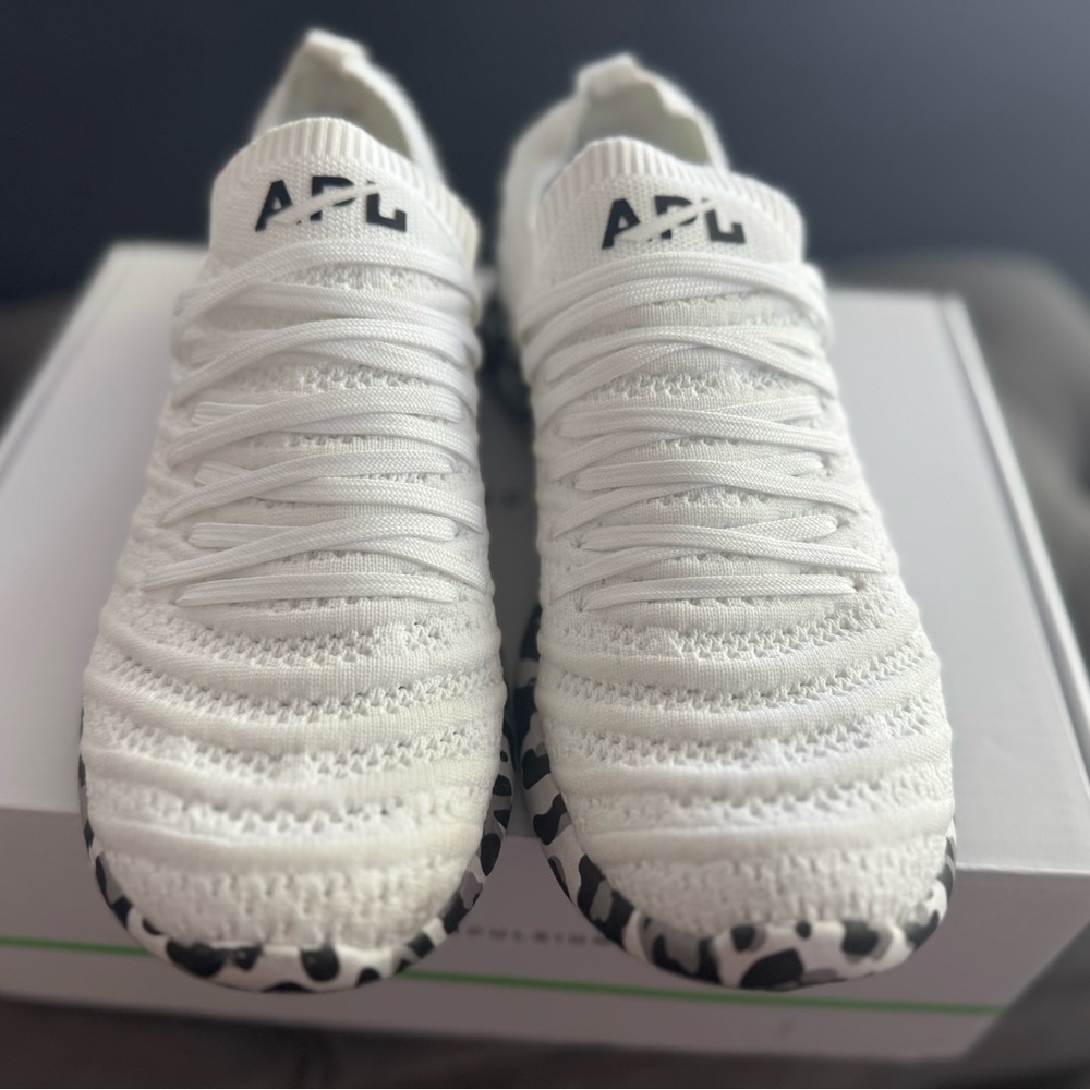 APL White Knit Athletic Shoes
